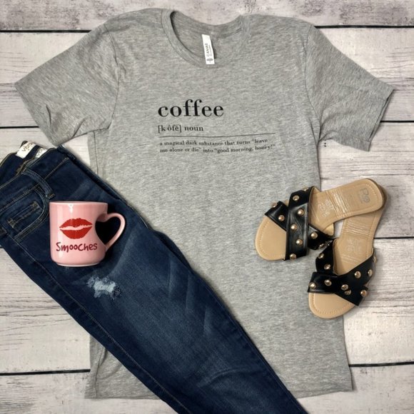 Kissed Apparel Tops - Coffee Graphic Tee